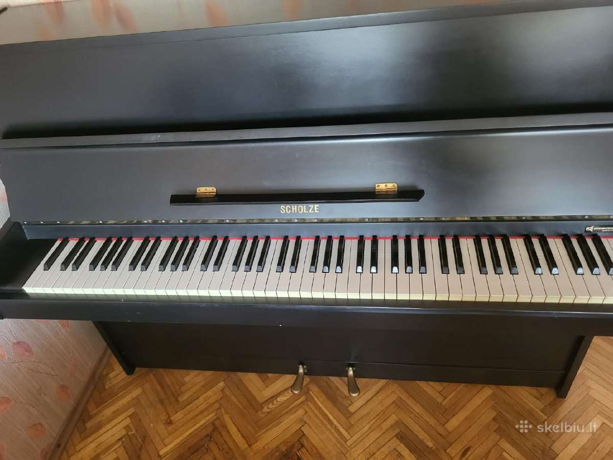Pianinas fortepijonas Scholze juodos spalvos - nuotraukos Nr. 3