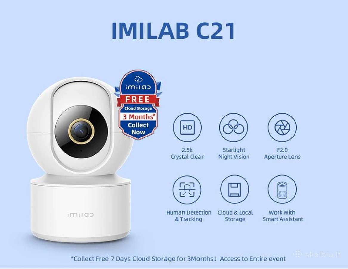 Xiaomi Imilab Vaizdo stebėjimo kamera C30 C21 Ec4 - nuotraukos Nr. 10