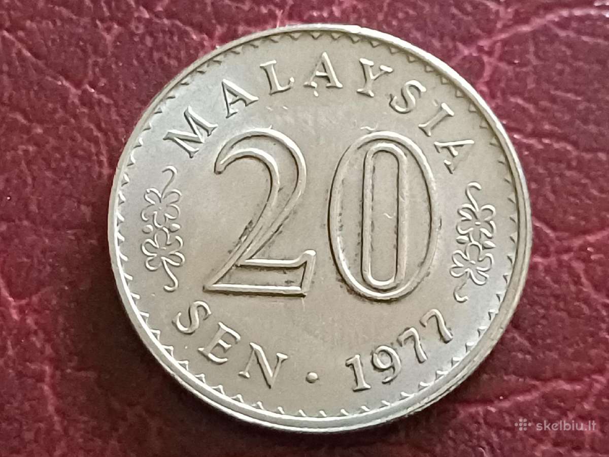 20 senų 1977m. Malaizija - nuotraukos Nr. 2