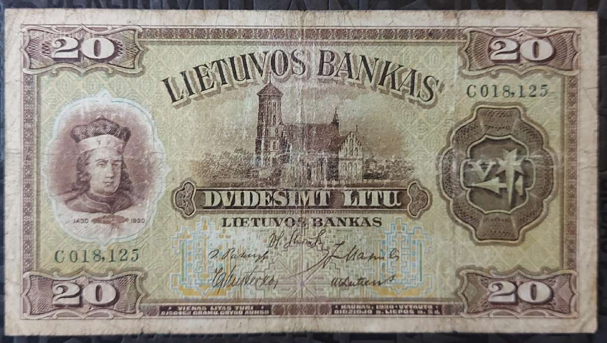 1930m 20litų Vf