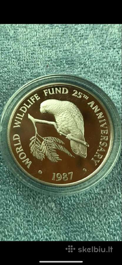 Moneta Cayman isl. 1987m. 5 dollars, sidabras(925)