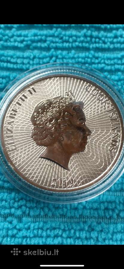 Moneta Cook islands 2019m. 1 dollar, sidabras(999) - nuotraukos Nr. 2