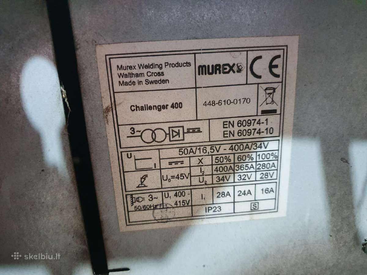Murex Challenger 400 suvirinimo aparatas - nuotraukos Nr. 19