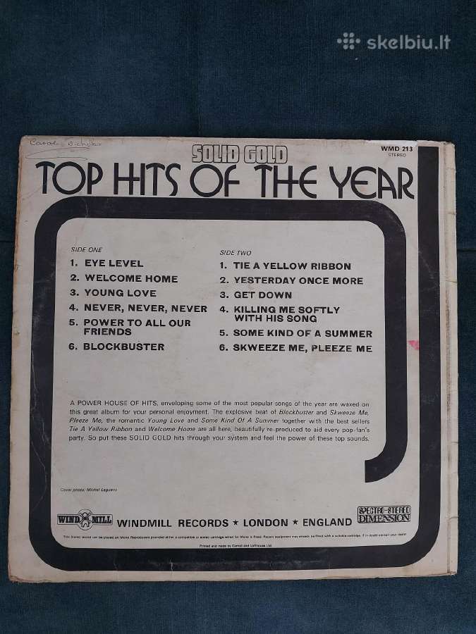Vinilas top hits solid gold 1973 - nuotraukos Nr. 2