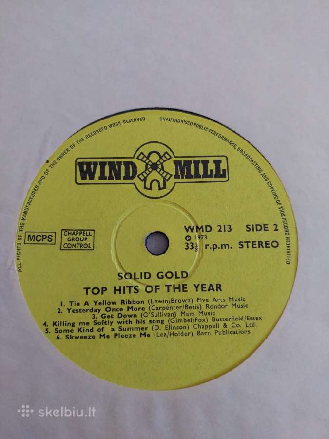 Vinilas top hits solid gold 1973 - nuotraukos Nr. 4