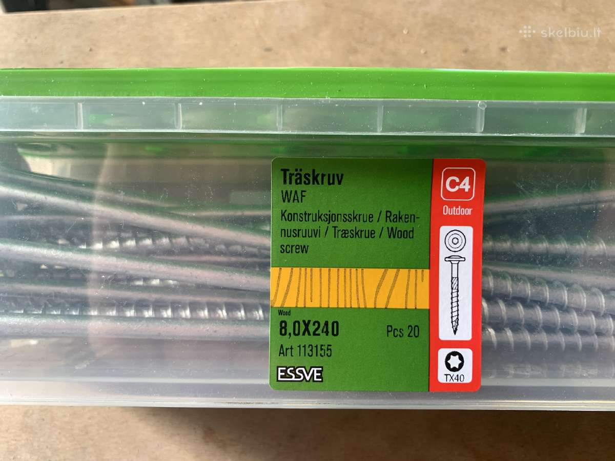 Medvaržčiai Waf 8.0x240 C4 54vnt. 113155 Essve