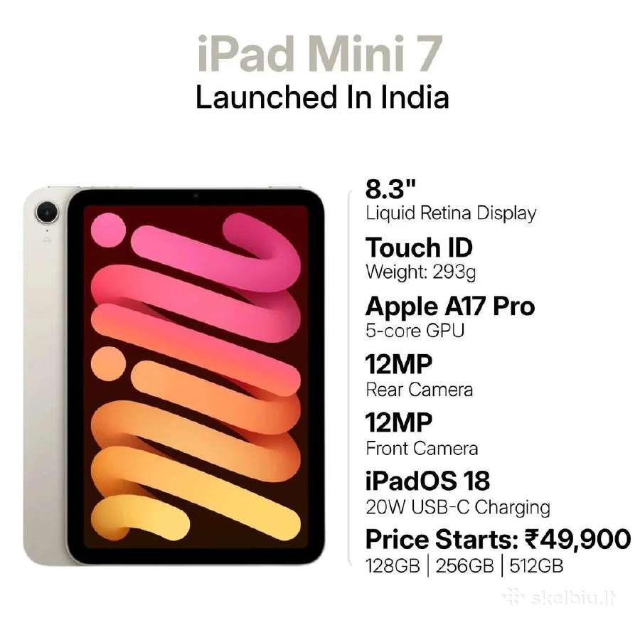 iPad mini 8.3" (A17 Pro) Wi-fi 128gb (2024)