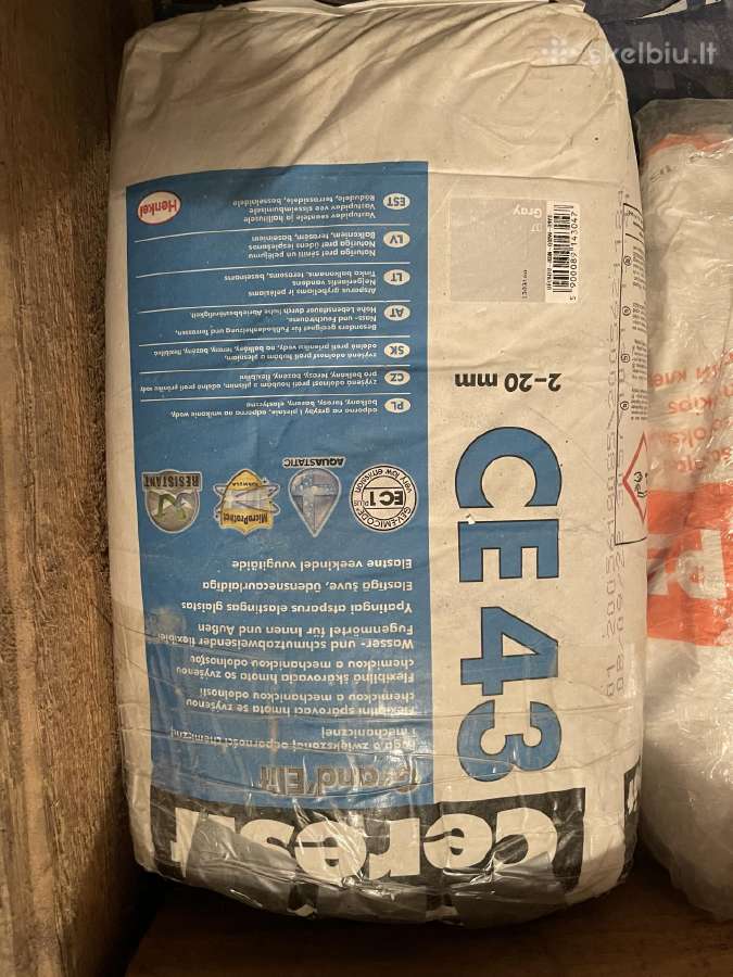 Plytelių glaistas Ce43 Ceresit 25kg