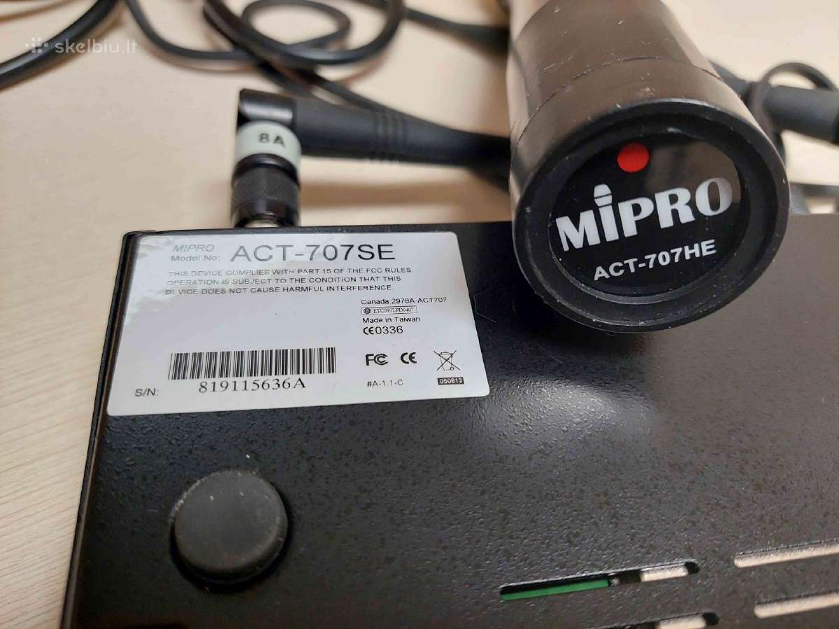 Mikrofono imtuvas Mipro Act-707se su mikrofonu - nuotraukos Nr. 4