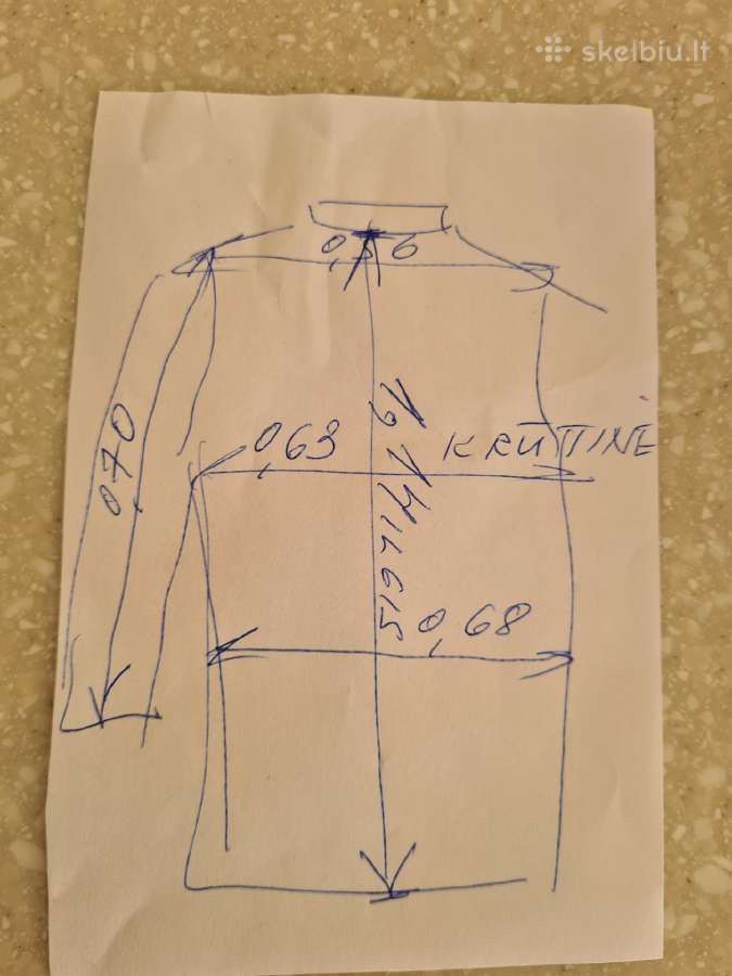 Pašilt vyr juodas paltas, Calamar gam, XXL. - nuotraukos Nr. 10