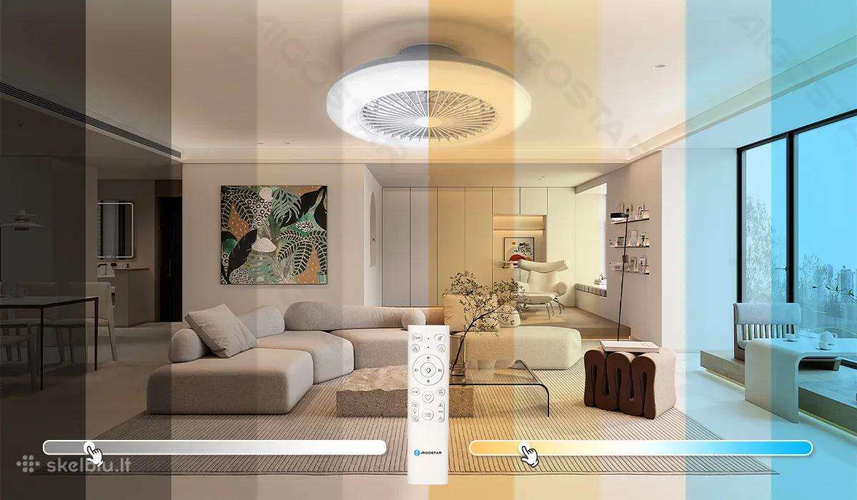 Wi-fi LED šviestuvas su ventiliatoriumi - nuotraukos Nr. 4