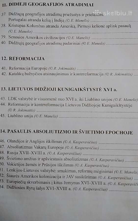 Pasaulio ir Lietuvos istorija Vi-XVIII amžiai - nuotraukos Nr. 5