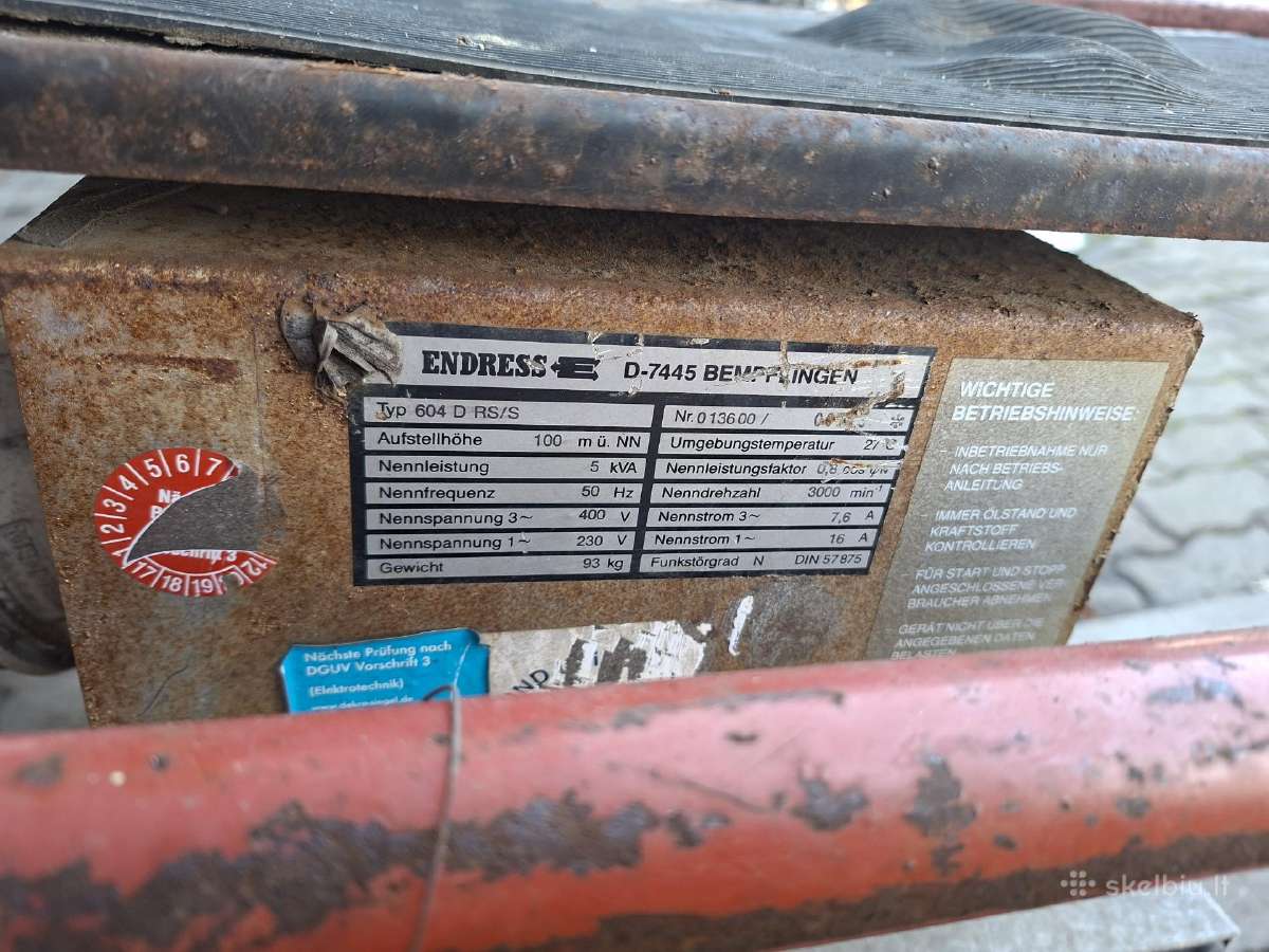 Benzininiai generatoriai Endress Ese 606 Hs-GT - nuotraukos Nr. 8