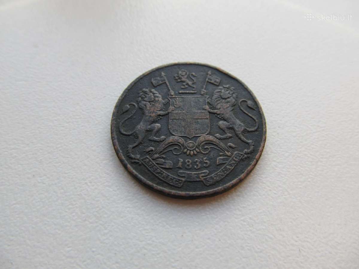 1/4 anna , Indija , 1835 - nuotraukos Nr. 2