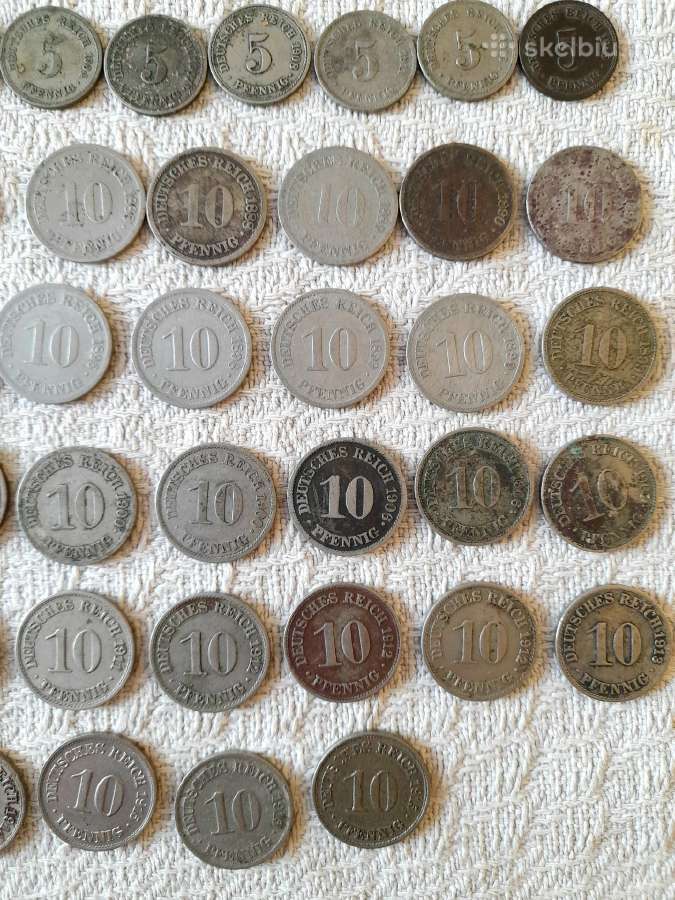 5 ir 10 pfennig 1875-1915 /Vokietija/ - nuotraukos Nr. 2