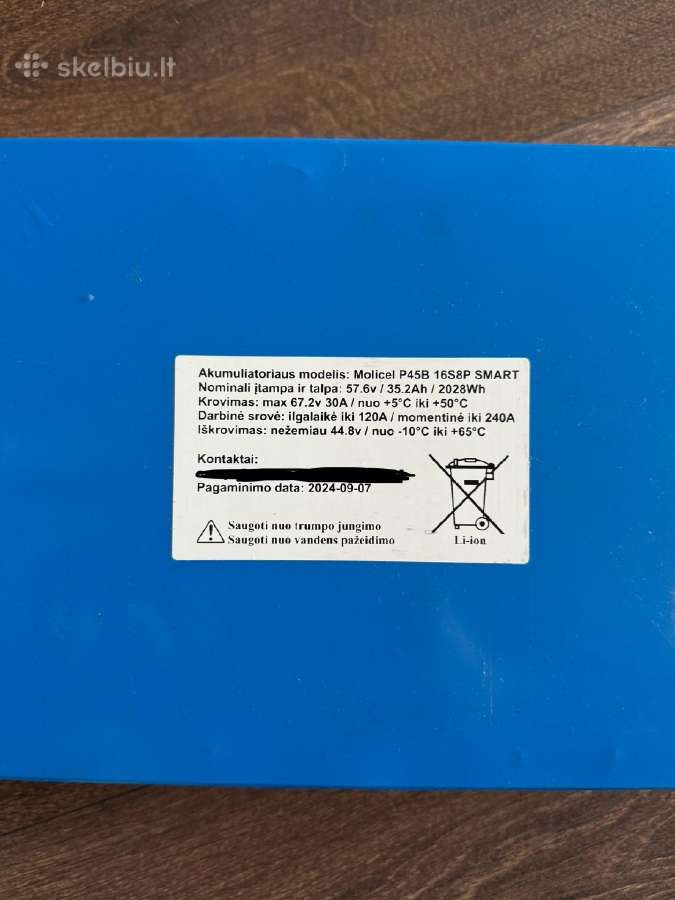 Vsett 11+ 6000w 60v 35.2ah Molicel P45b battery - nuotraukos Nr. 14