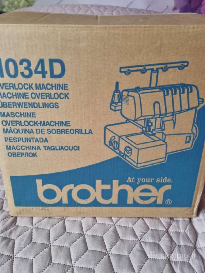 Brother 1034d overlokas – naujas, nenaudotas