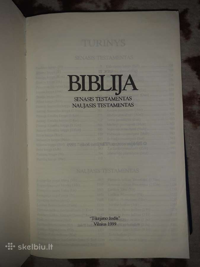 Biblija Šventasis raštas (Tikėjimo žodis, 1999 m.) - nuotraukos Nr. 3