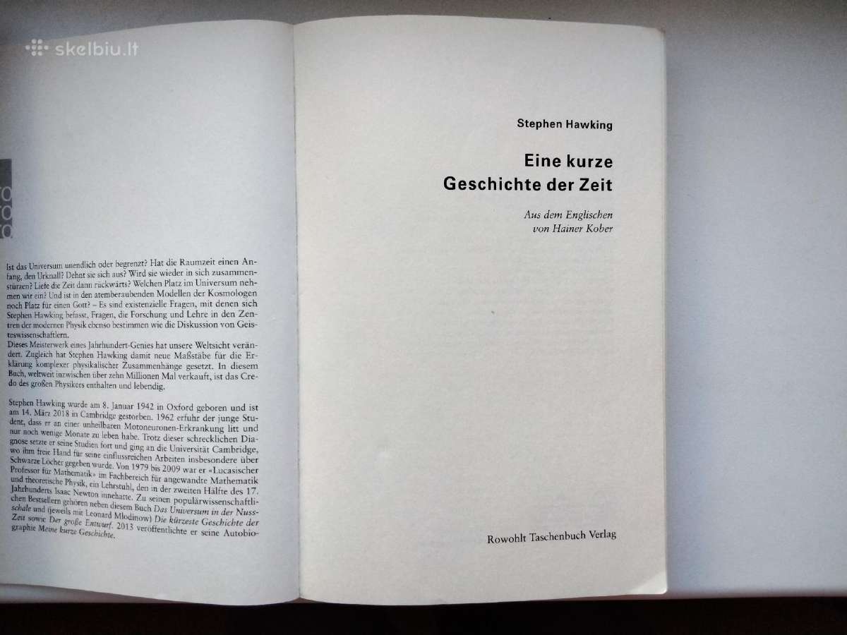 S. Hawking. Eine kurze Geschichte der Zeit - nuotraukos Nr. 2