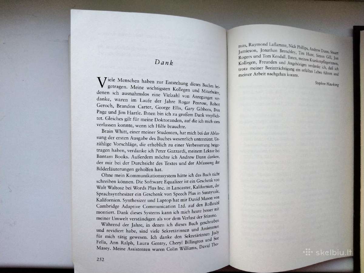 S. Hawking. Eine kurze Geschichte der Zeit - nuotraukos Nr. 8