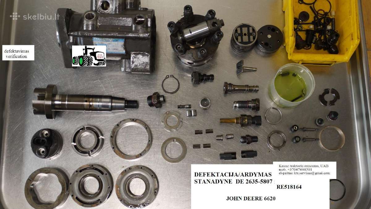 John Deere 6620 kuro siurblys Stanadyne Remontas