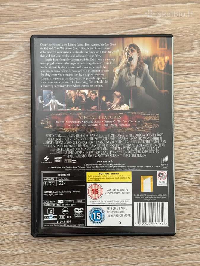 The Exorcism of Emily Rose the unseen version Dvd - nuotraukos Nr. 2