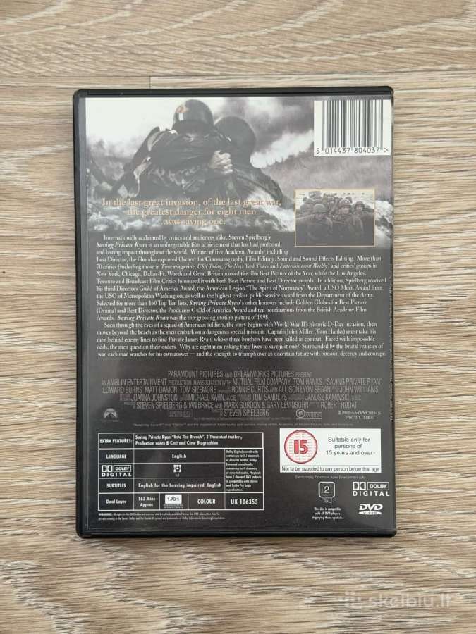 Saving Private Ryan Widescreen Collection Dvd - nuotraukos Nr. 2
