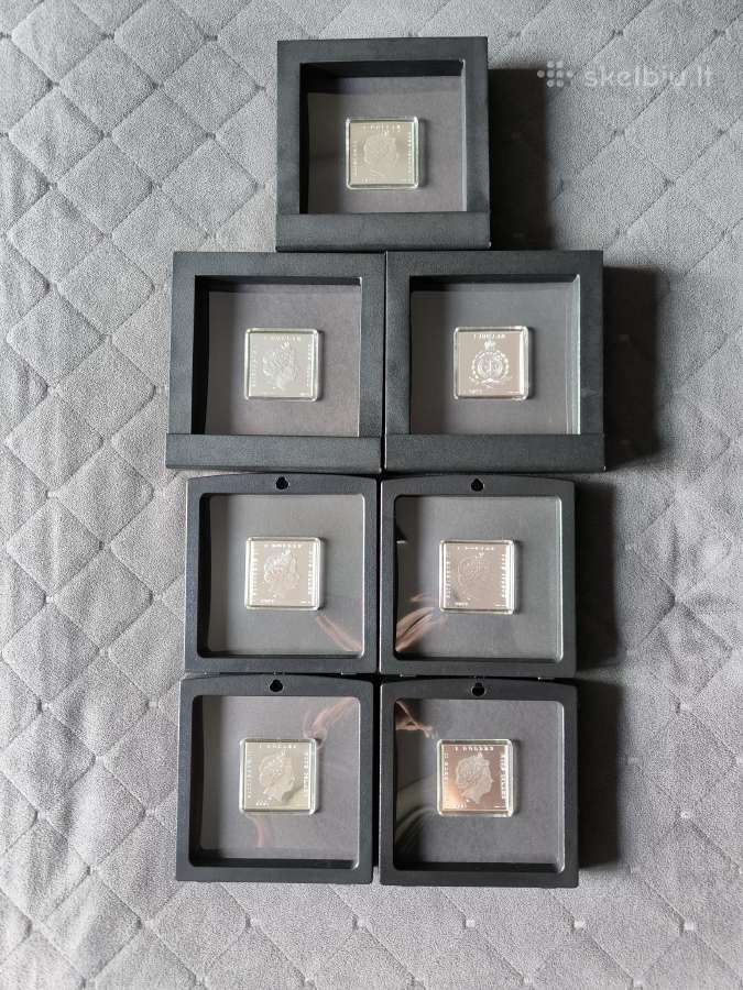 7 gryno sidabro monetos 1oz Ag999