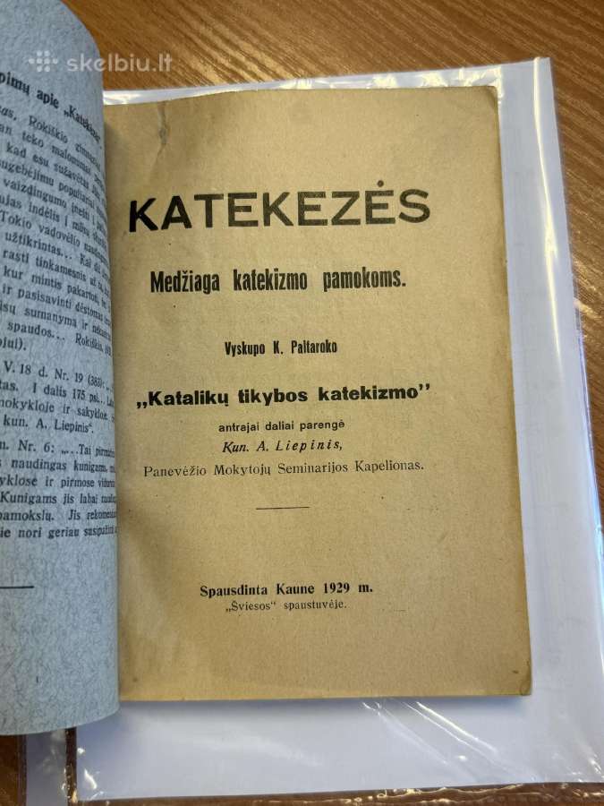 Katekezės. Medžiaga katekizmo pamokoms. 1929 m. - nuotraukos Nr. 2