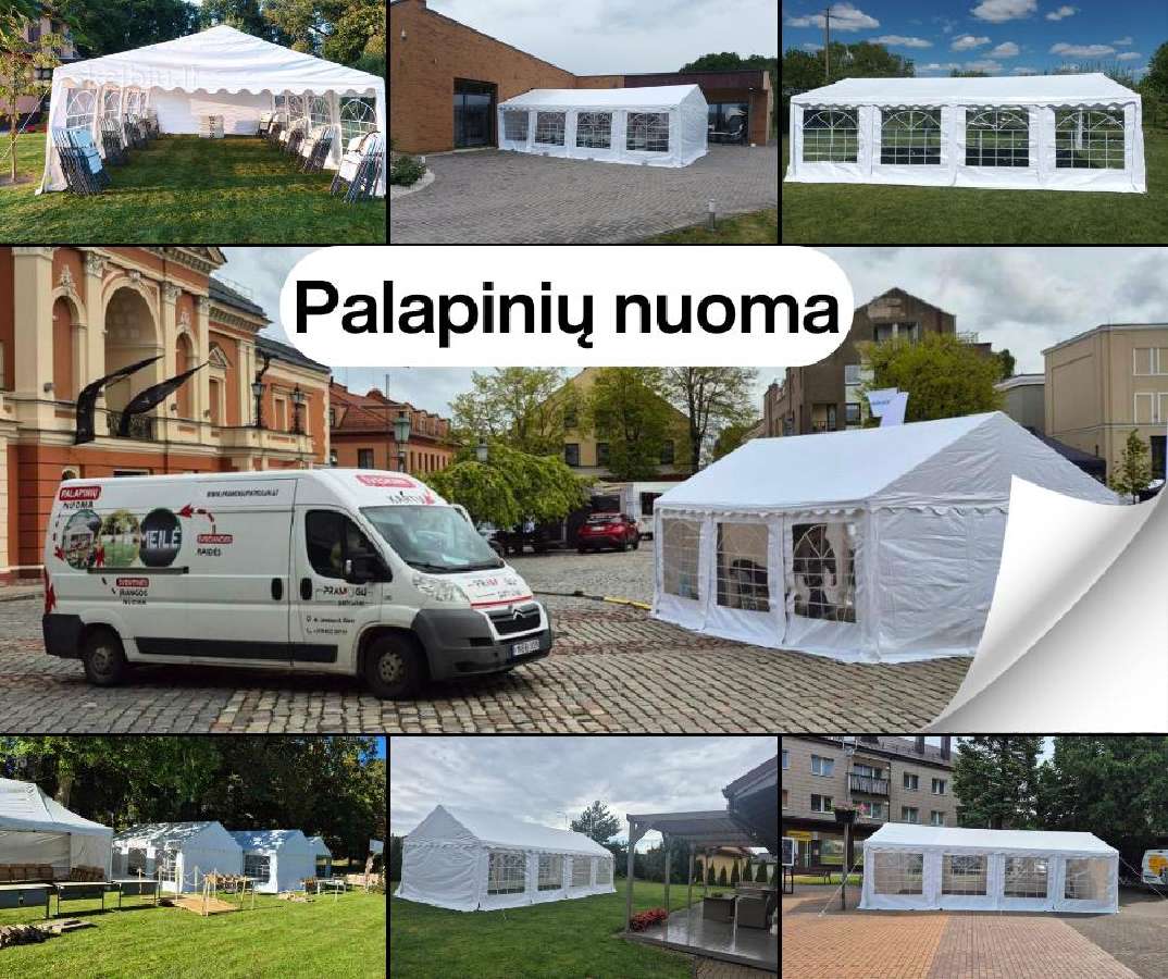 Palapinių nuoma Šviečiančių raidžių nuoma