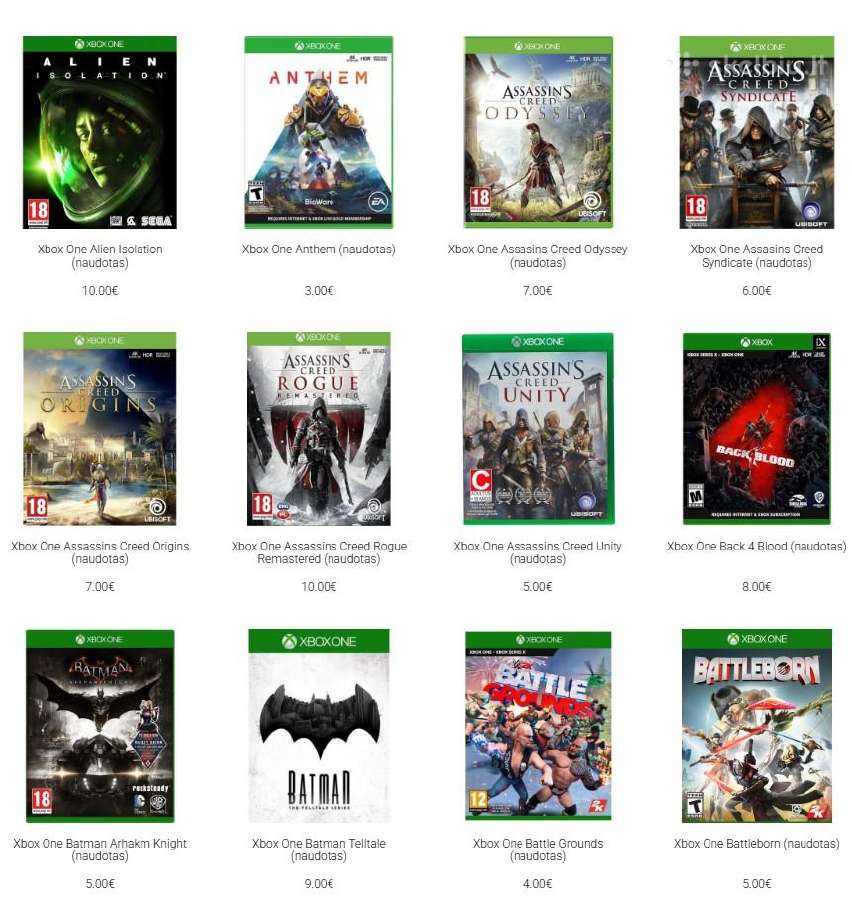 Xbox One, Xbox 360 naudoti žaidimai - nuotraukos Nr. 2