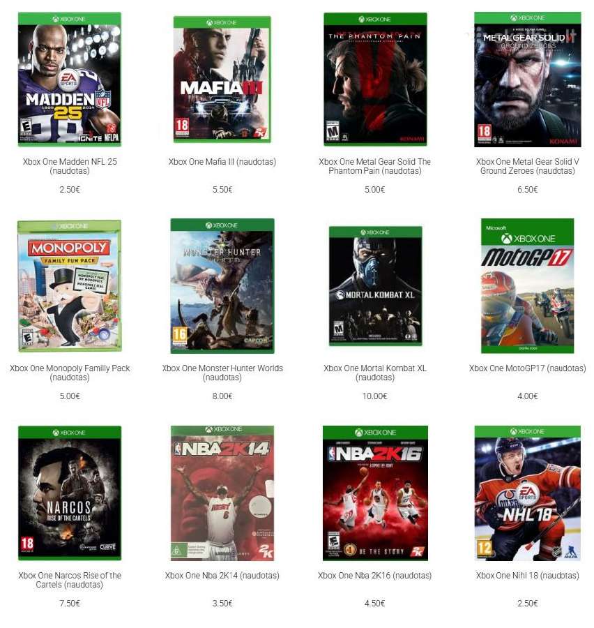 Xbox One, Xbox 360 naudoti žaidimai - nuotraukos Nr. 8