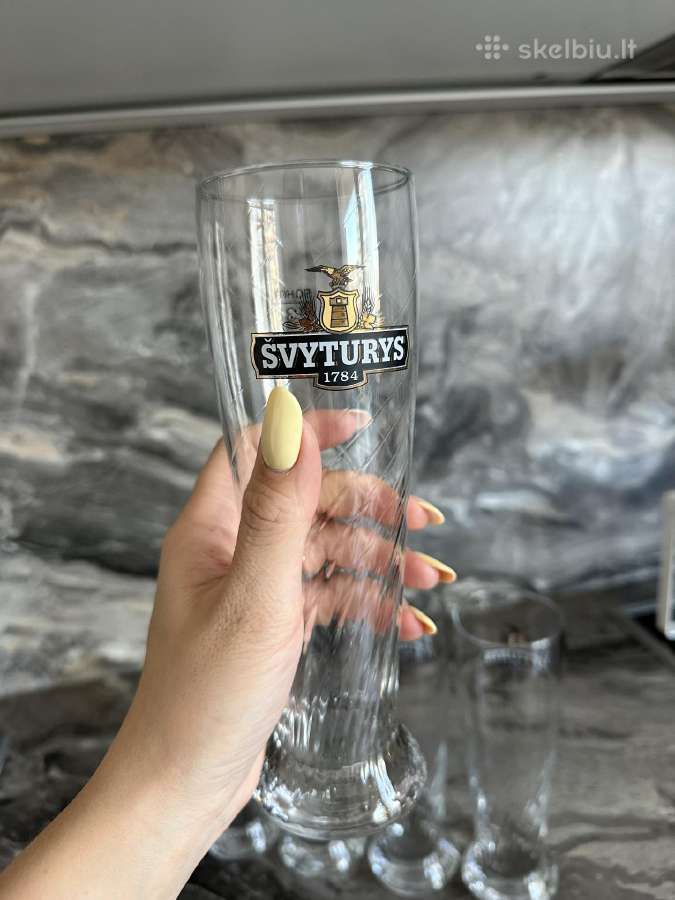 5 vnt. Švyturio alaus stiklinės