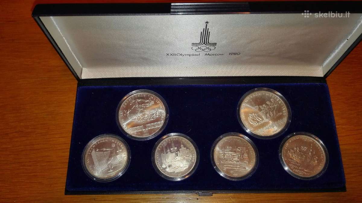 Maskvos olimpiada 80,28 monetos,630 gr sidabro - nuotraukos Nr. 3