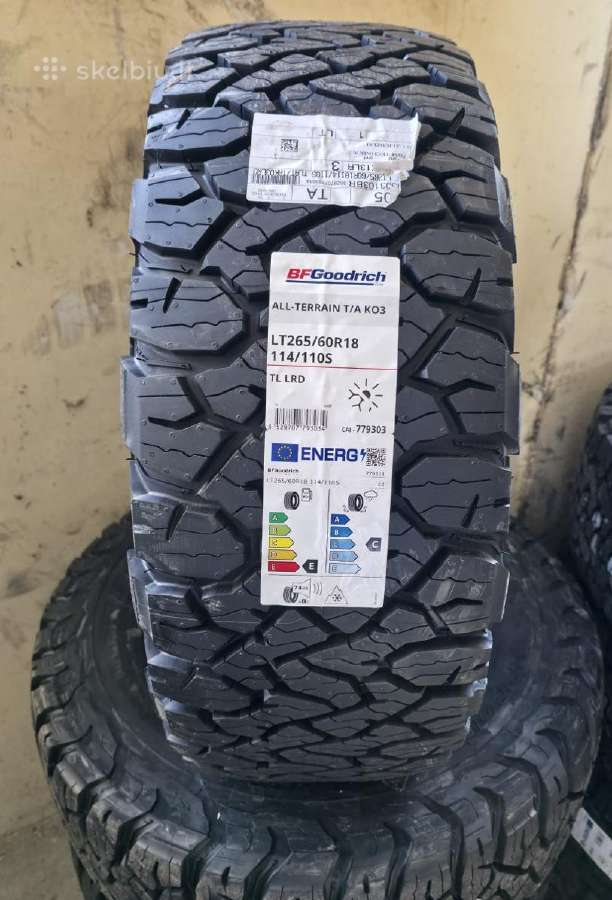 Naujos Bfgoodrich 265/60r18 All-terrain T/a Ko3