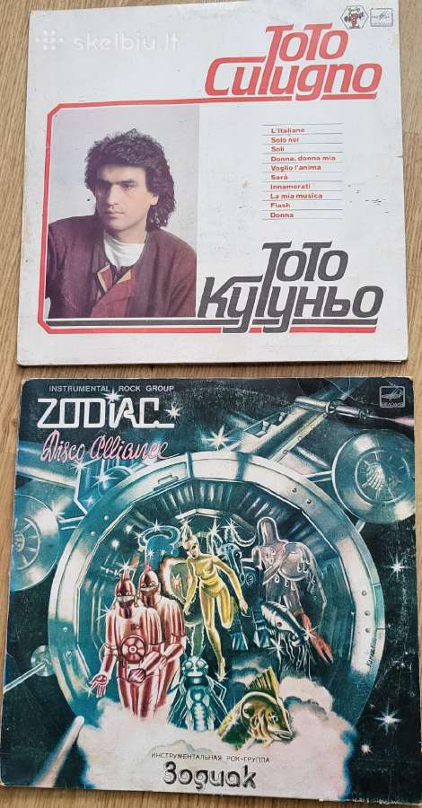 Zodiac ir Toto Cutugno vinilinės plokštelės