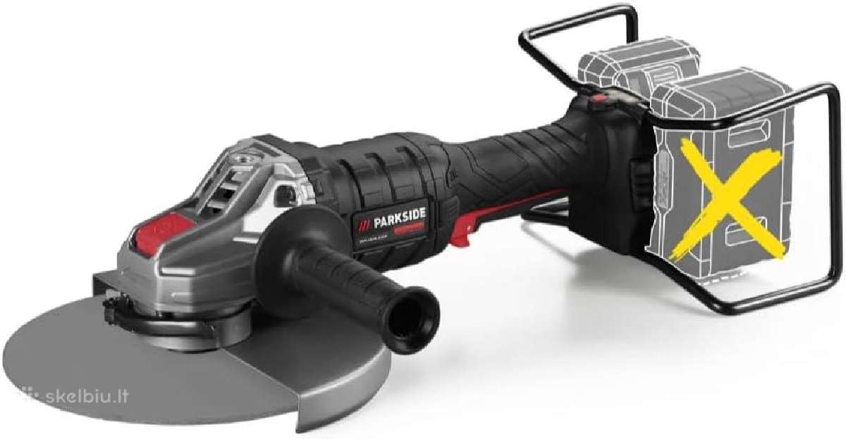 Nauji Parkside kampiniai šlifuokliai 230mm diskui