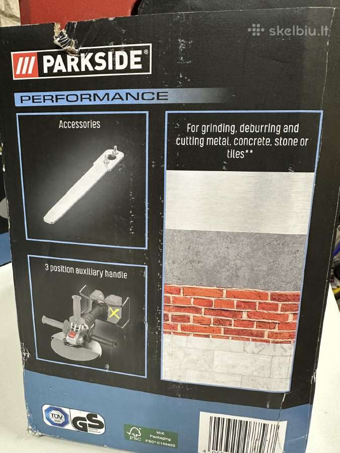 Nauji Parkside kampiniai šlifuokliai 230mm diskui - nuotraukos Nr. 6