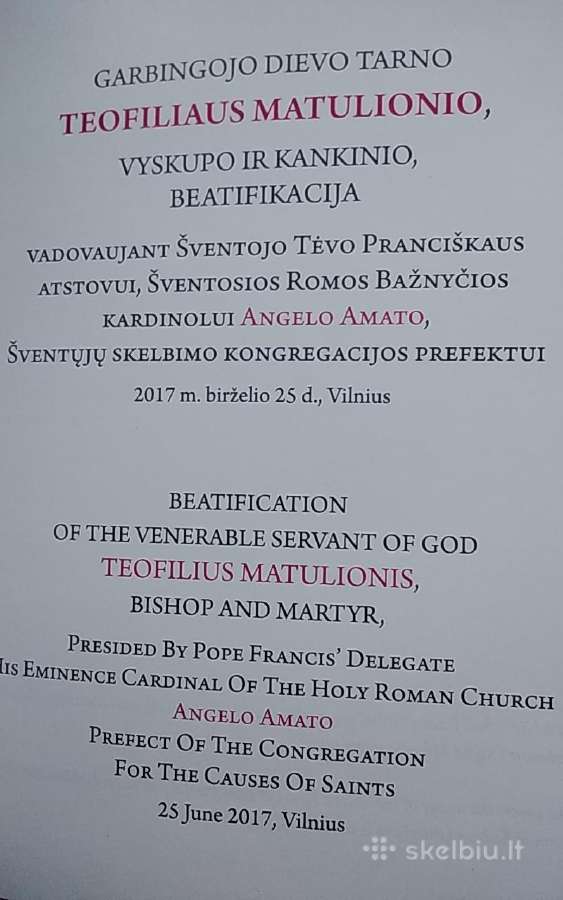 Teofiliaus Matulionio, vyskupo, beatifikacija - nuotraukos Nr. 2