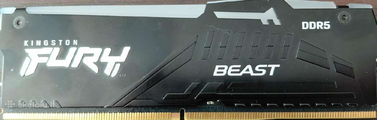 Parduodami Kingston Fury 1x32gb Ddr5 6000 Cl40