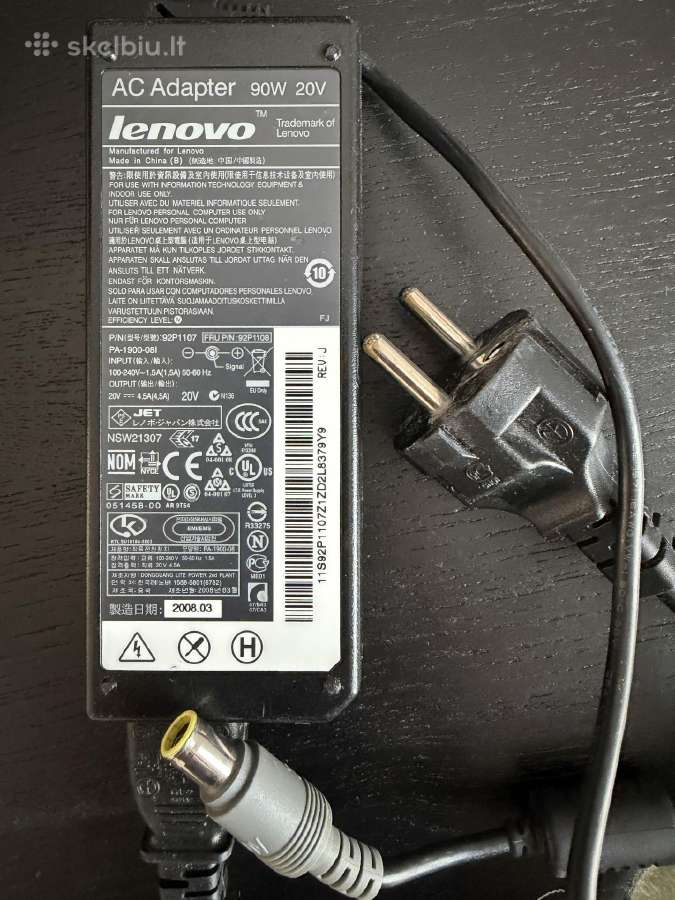 Lenovo įkrovikliai 90w (originalus) - nuotraukos Nr. 2