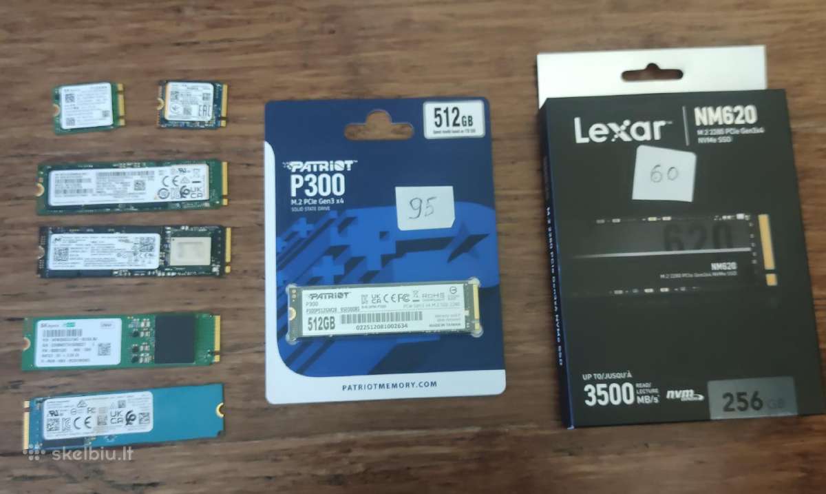 SSD ir M2 60gb-2tb