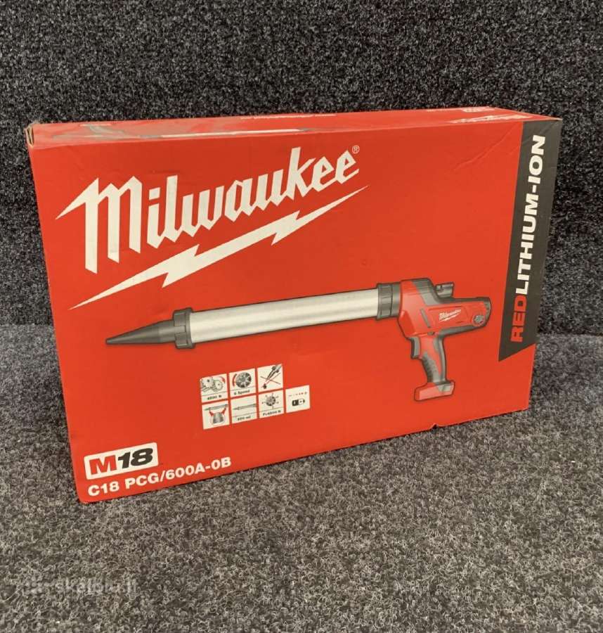 Silikono pistoletas Milwaukee C18 Pcg/600a-0b