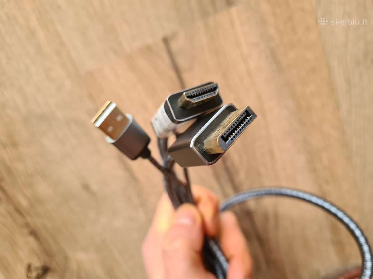 Aktyvus Hdmi į Displayport Usb kabelis 4k 60hz 2m - nuotraukos Nr. 2