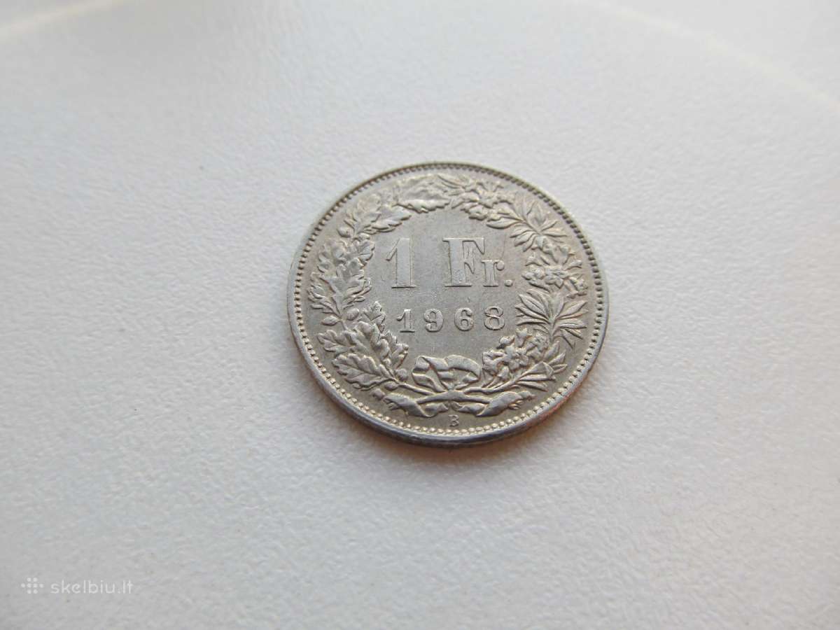 1 frankas , Šveicarija , 1968