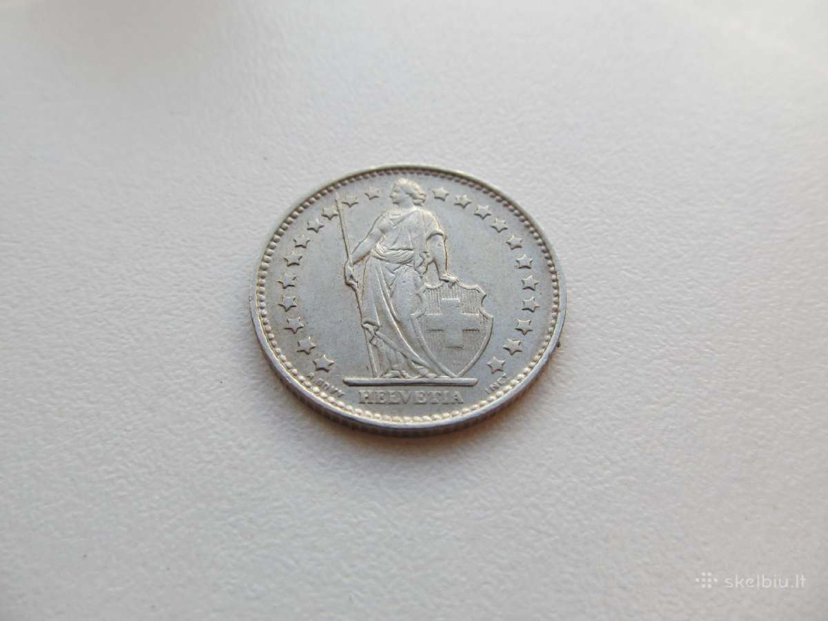 1 frankas , Šveicarija , 1968 - nuotraukos Nr. 2