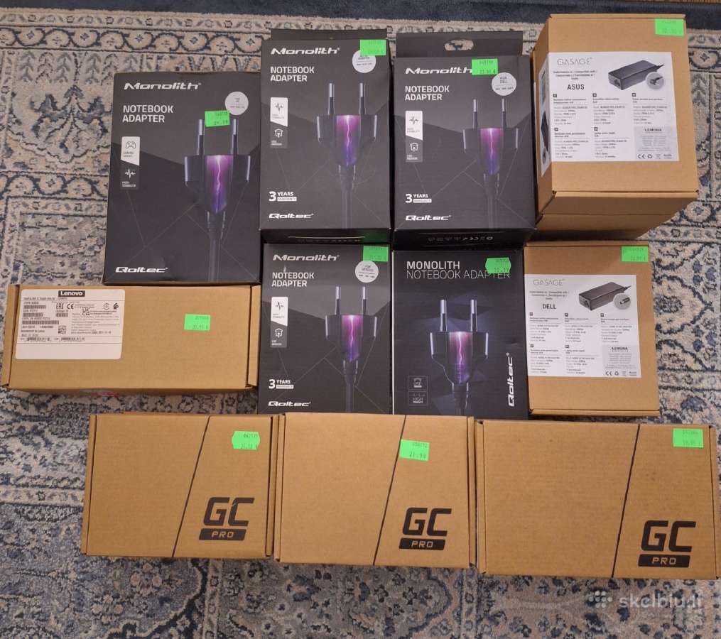 Nešiojamo kompiuterio pakrovėjai Dell Hp Asus Leno