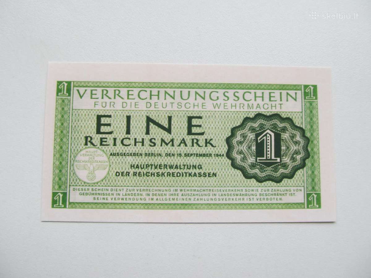 1,5 ir 10 reichsmark , Vermacht Vokietija , 1944