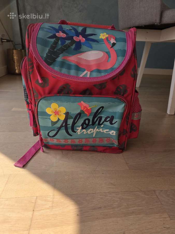 Tvirta mokyklinė kuprinė mergaitei