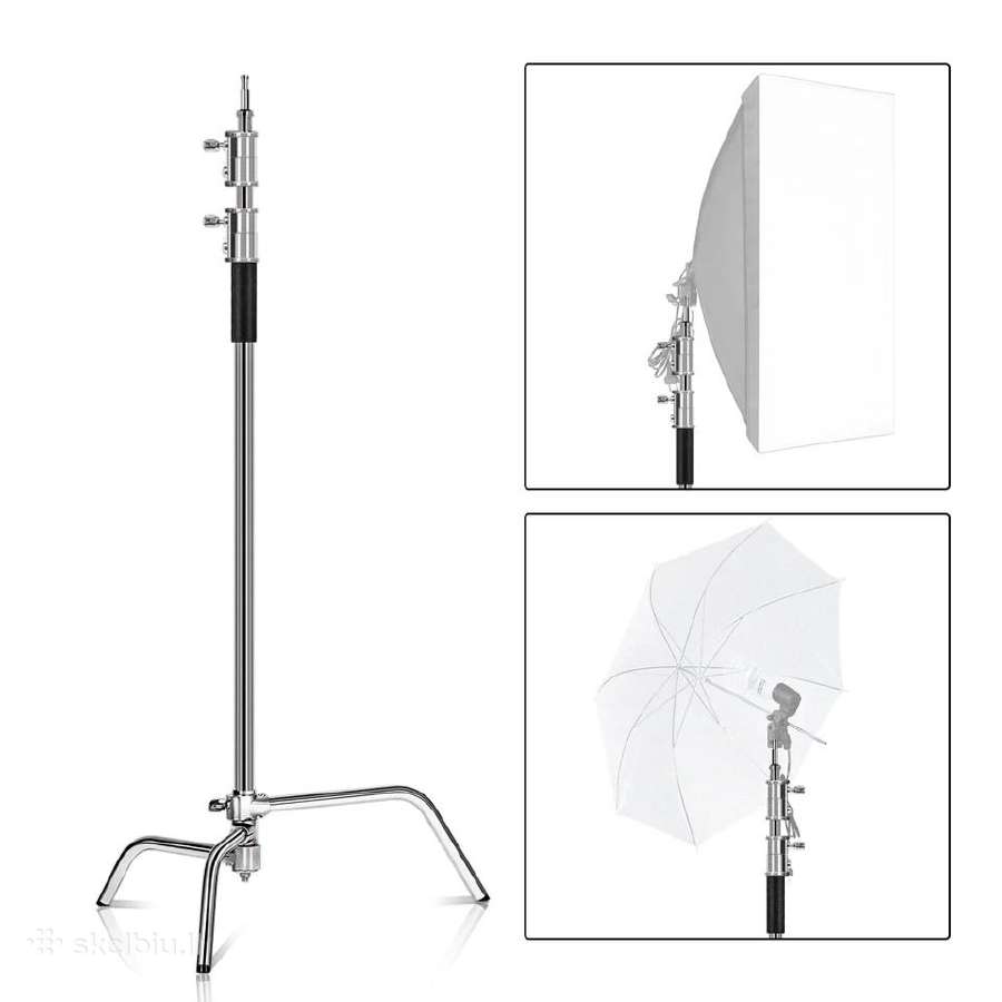 Profesionalus C-stand stovas su ratukais - nuotraukos Nr. 2